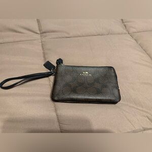 Authentic Coach Double Zip Wristlet Wallet